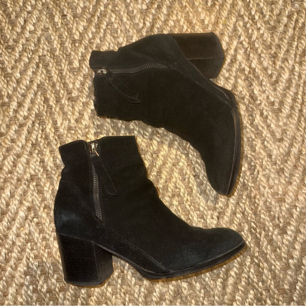 Alberto Fermani Black Suede Ankle Boots